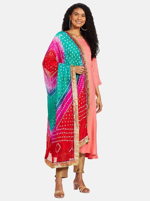 

IVOC Multicoloured Bandhani Printed Dupatta, Multi