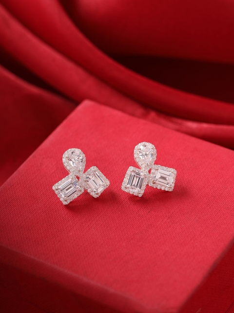 

Hiara Jewels Silver-Toned Contemporary Studs Earrings