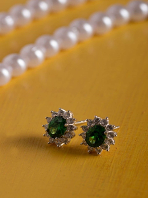 

Hiara Jewels Silver-Toned Contemporary Studs Earrings