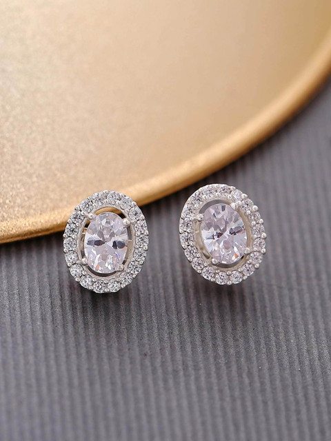 

Hiara Jewels Silver-Toned Contemporary Studs Earrings