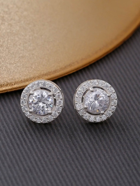

Hiara Jewels Silver-Toned Contemporary Studs Earrings