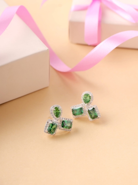

Hiara Jewels Silver-Toned Contemporary Studs Earrings