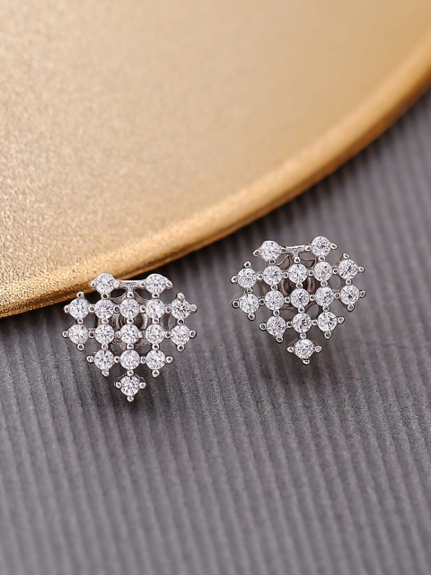 

Hiara Jewels Silver-Toned Contemporary Studs Earrings