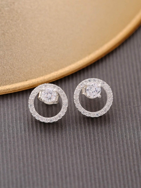 

Hiara Jewels Silver-Toned Contemporary Studs Earrings