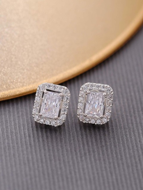 

Hiara Jewels Silver-Toned Contemporary Studs Earrings