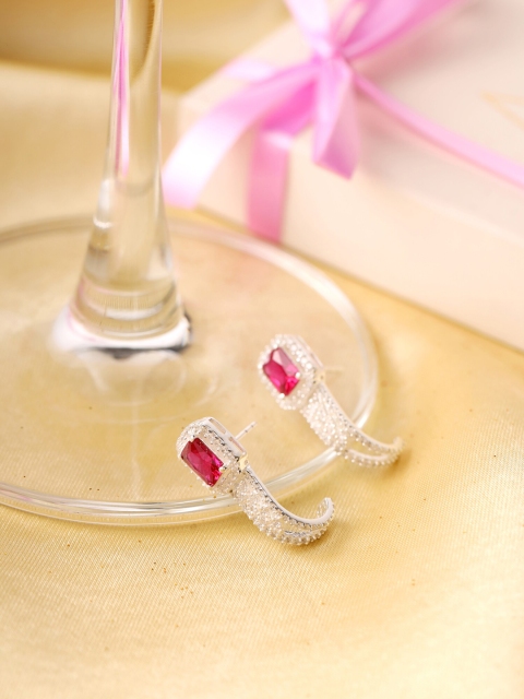 

Hiara Jewels Silver-Toned Contemporary Studs Earrings