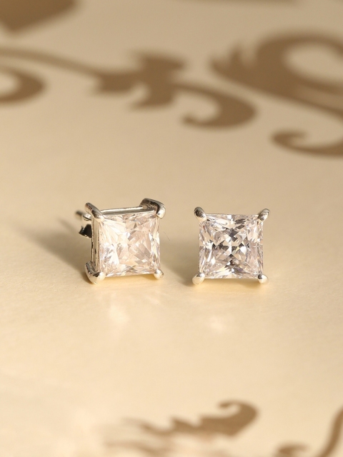 

Hiara Jewels Silver-Toned Contemporary Studs Earrings