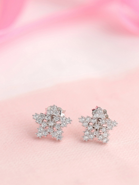 

Hiara Jewels Silver-Toned Contemporary Studs Earrings