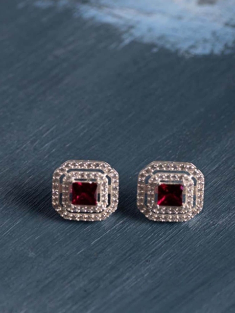 

Hiara Jewels Silver-Toned Contemporary Studs Earrings