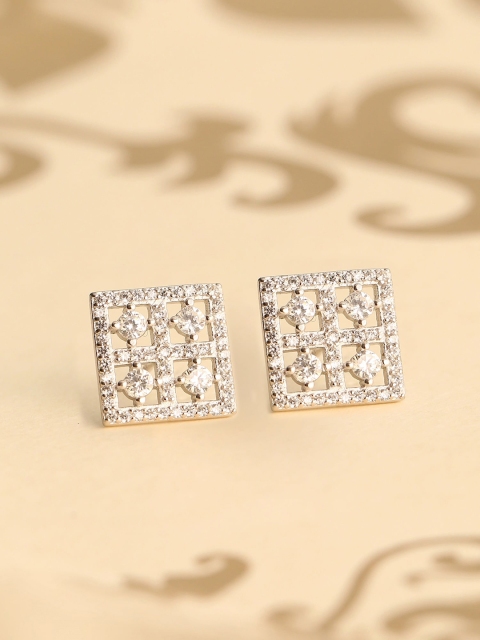 

Hiara Jewels Silver-Toned Contemporary Studs Earrings
