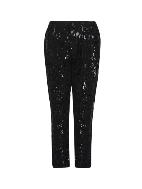 

Polo Ralph Lauren Women Black Embellished Cotton Jeans