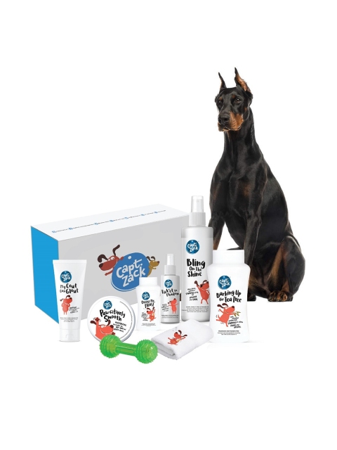 

Captain Zack White The Doberman Groom Box Ultimate 8-in-1 Groom-Kit