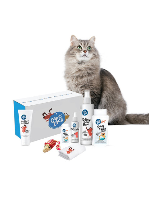 

Captain Zack 7-in-1 Head-to-Paw The Cat Groom Box, White