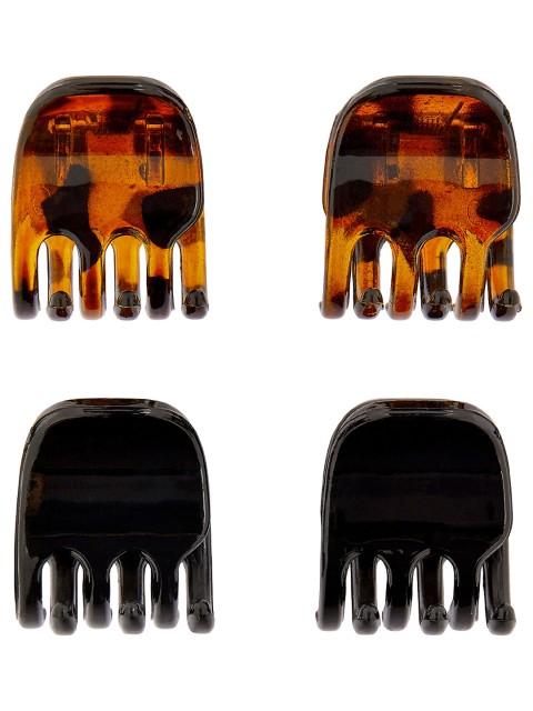 

Accessorize Women Black & Brown Set of 4 Spiral Claw Clip