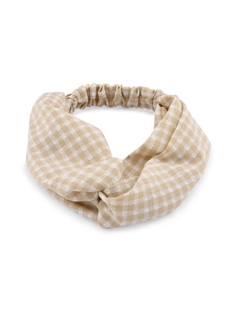 

Accessorize Women Tan Gingham Hair Band, Taupe