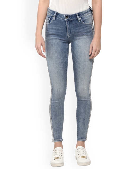 

True Religion Women Blue Heavy FadePure Cotton Jeans