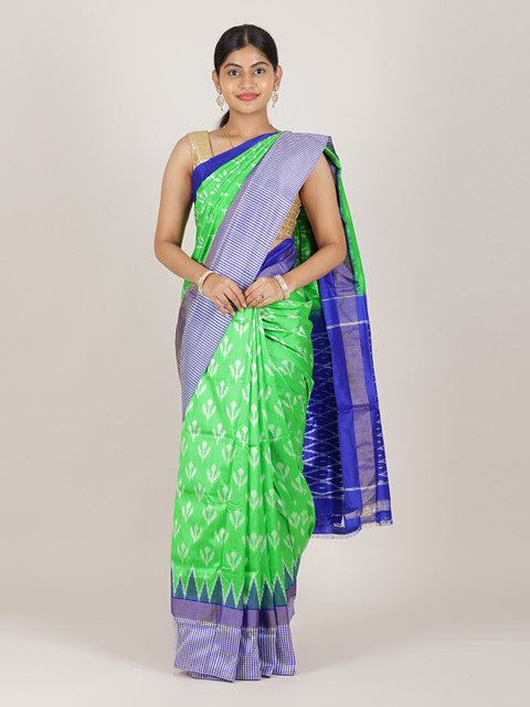 

Pothys Green & Blue Pochampally Pure Silk Saree