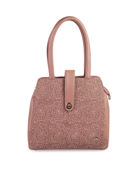 

Metro Rose Self Design Structured Satchel