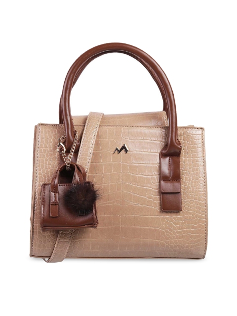 

Metro Beige Animal Textured Structured Handheld Bag