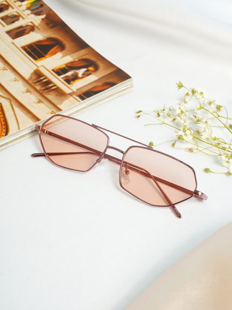 

Ferosh Unisex Pink Lens & Rose Gold-Toned Sunglasses MARSU-1013