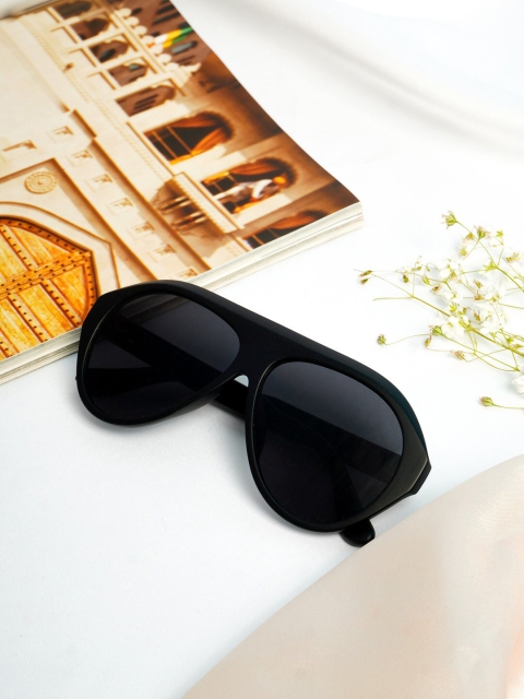 

Ferosh Unisex Black Lens & Black Aviator Sunglasses