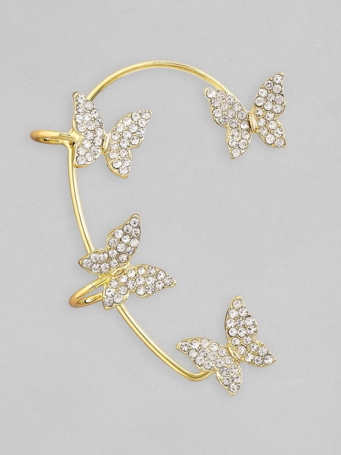 

TOKYO TALKIES X rubans FASHION ACCESSORIES Gold-Toned Contemporary Ear Cuff Earrings