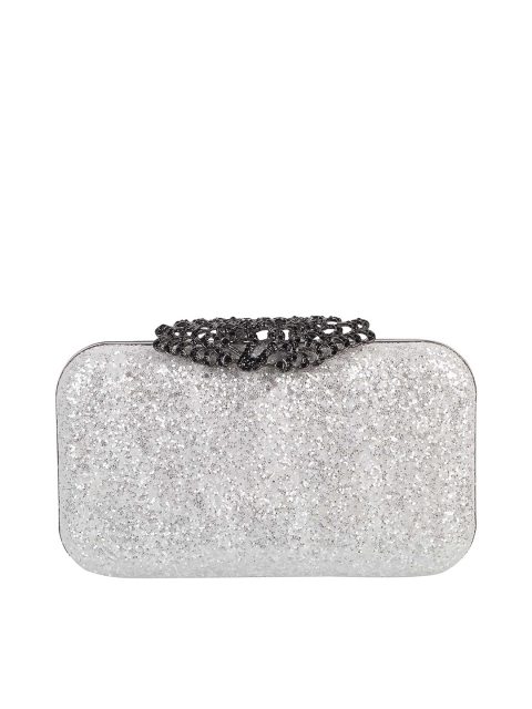 

Mochi Women Silver-Toned Embellished Box Clutches