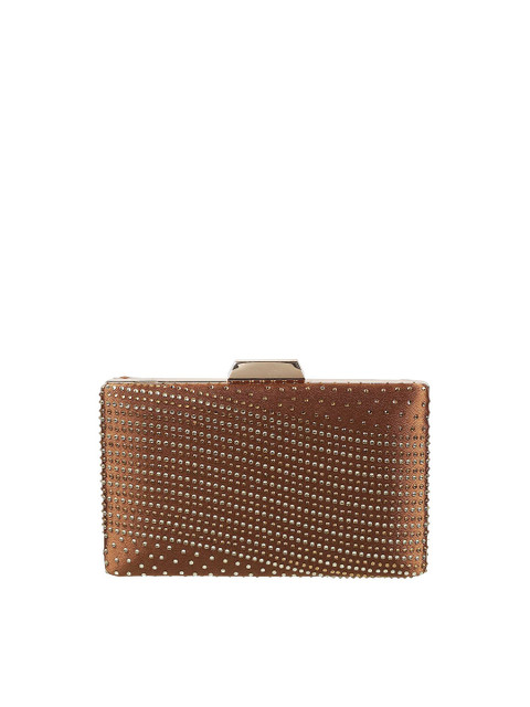 

WALKWAY by Metro Antique Gold-Toned Embellished Box Clutch