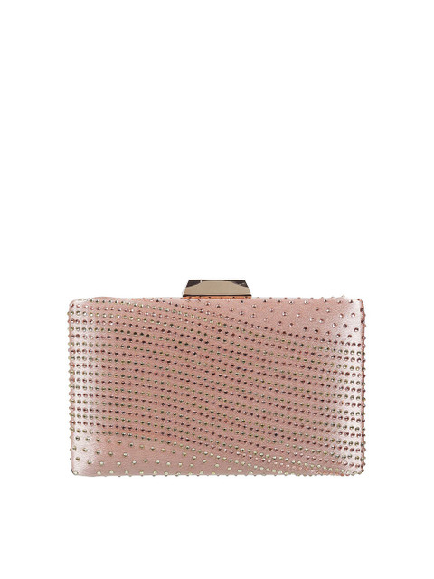 

WALKWAY Pink Embellished Box Clutch