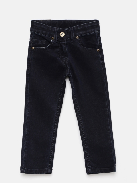 

YK Girls Navy Regular Fit Mid Rise Clean Look Jeans, Navy blue