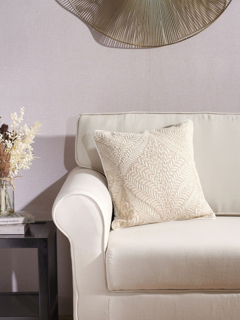 

Pure Home and Living Silver-Toned Embroidered Square Cushion Covers