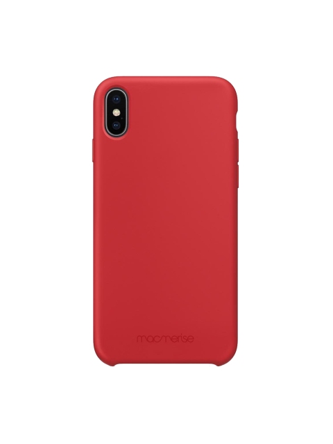 

macmerise Red Solid iPhone X Back Case