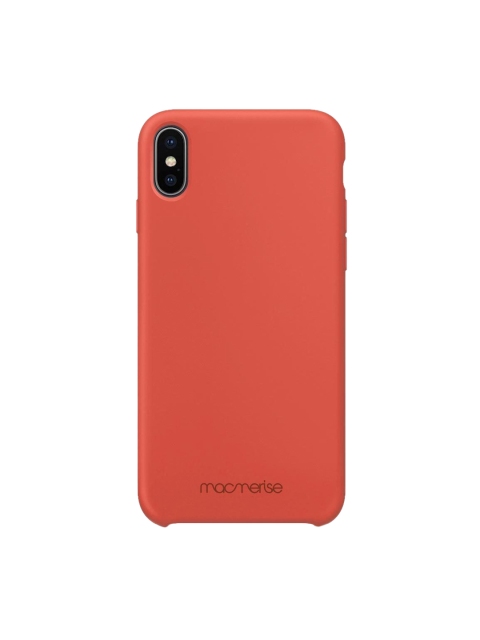 

macmerise Red Solid iPhone Xs Back Case