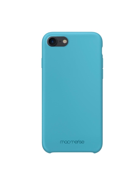 

macmerise Blue Solid Silicone iPhone 7 Back Case