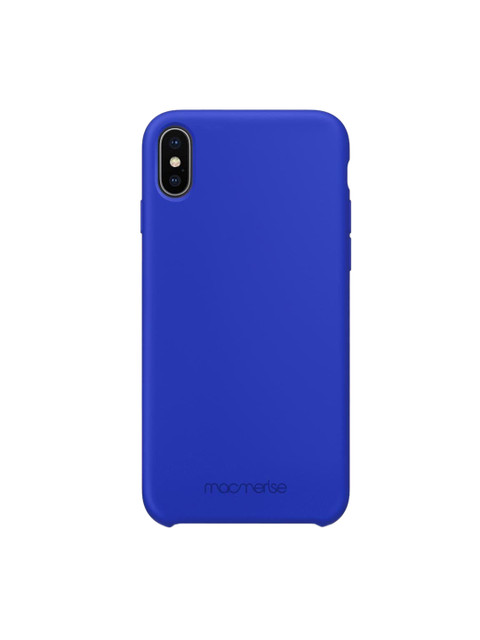 

macmerise Blue Solid iPhone X Silicone Back Case