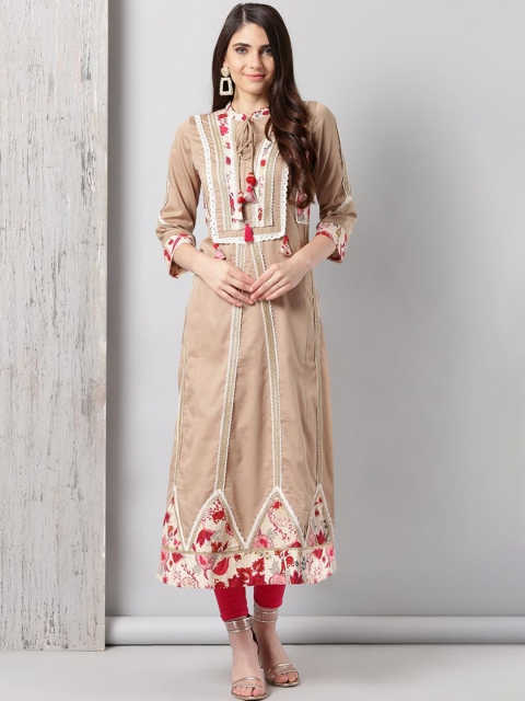 

Lakshita Women White Yoke Design Anarkali Kurta