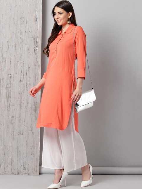 

Lakshita Women Peach-Coloured Kurta