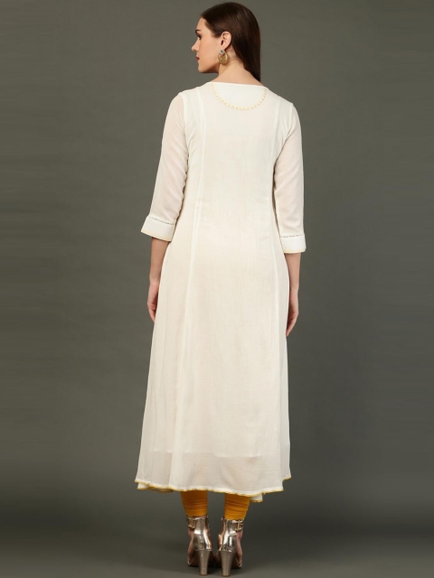 

Lakshita Women White Thread Work Kurta