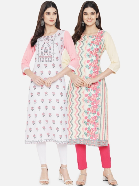 

Ethnic basket Women Multicoloured Ethnic Motifs Embroidered Flared Sleeves Crepe Kurta, Multi