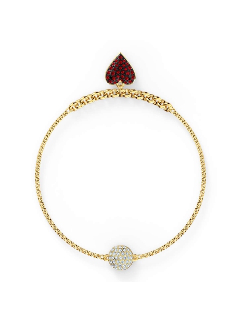 

SWAROVSKI Women Red & Gold-Plated Wraparound Bracelet