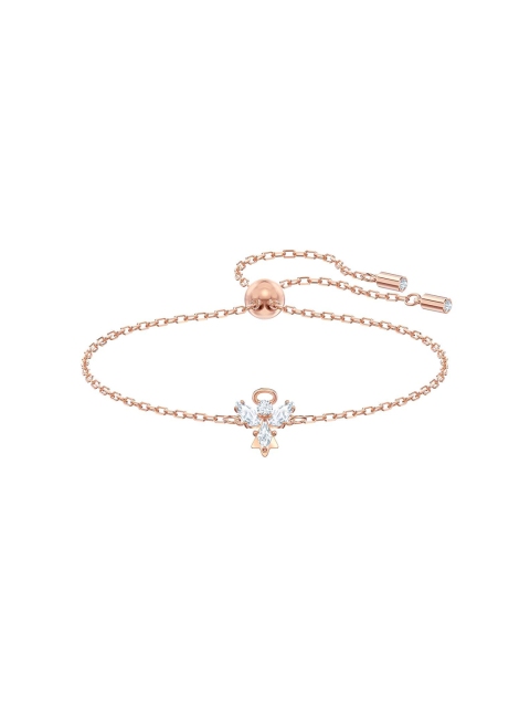 

SWAROVSKI Women Rose Gold-Plated White Crystals Charm Bracelet
