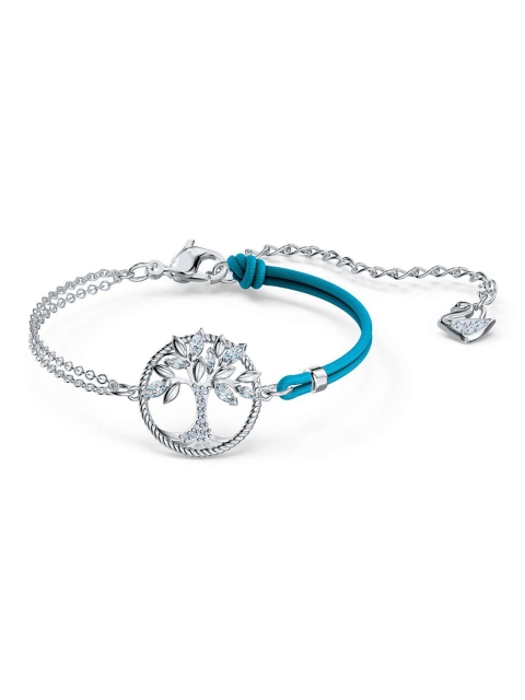 

SWAROVSKI Blue, Rhodium plated Symbolic Tree of Life Bracelet