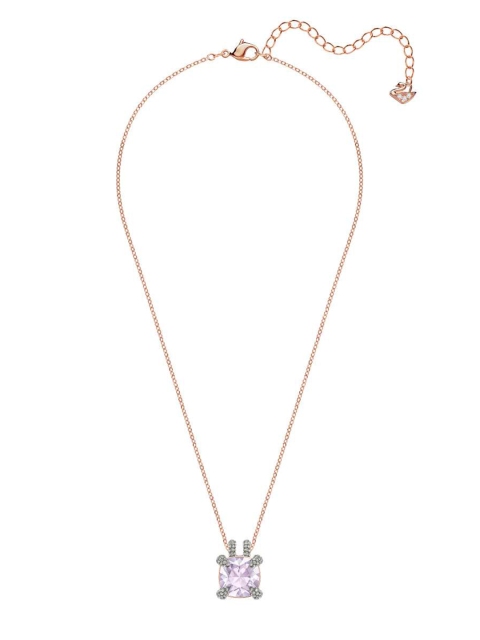 

SWAROVSKI Pink, Rose-gold tone plated Make Pendant Necklace