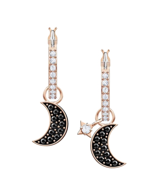 

SWAROVSKI Rose Gold-Plated & Black Contemporary Drop Earrings