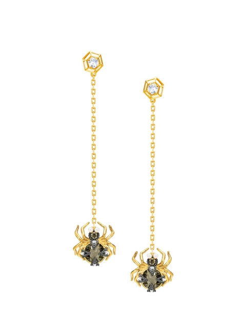 

SWAROVSKI Gold-Toned & Black Drop Earrings