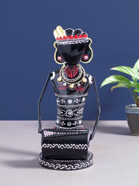 

Golden Peacock Black Dholak Musician Showpieces