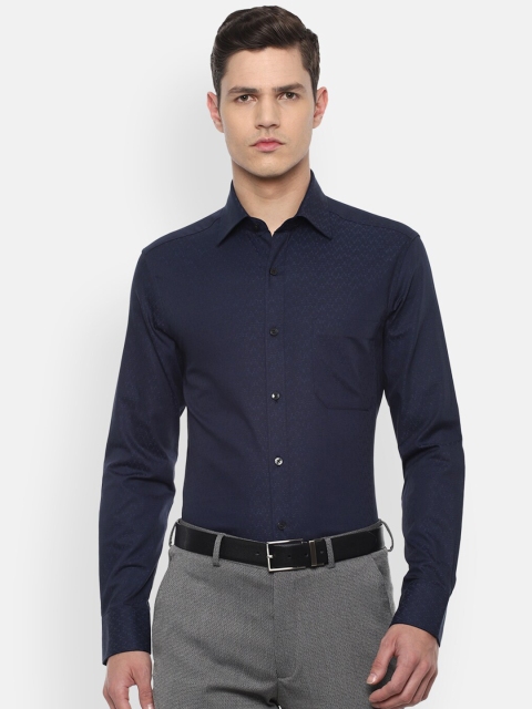 

Louis Philippe Men Navy Blue Pure Cotton Formal Shirt