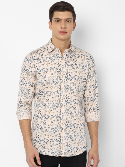 

Louis Philippe Sport Men Cream-Coloured Floral Printed Pure Cotton Casual Shirt