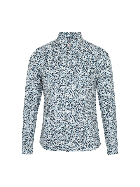 

PS By Paul Smith Men Navy Blue Floral Printed Casual Shirt