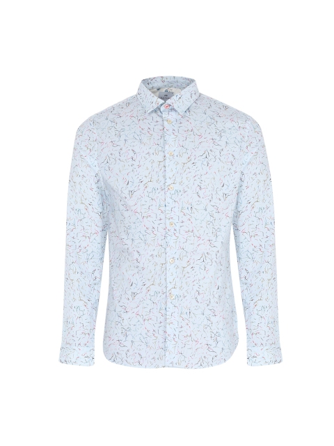 

PS By Paul Smith Men Cream-Coloured Floral Printed Casual Shirt